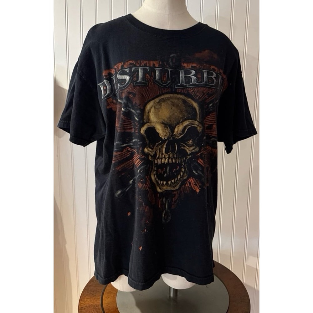 DISTURBED Indestructible Skull‎ T-Shirt Y2k